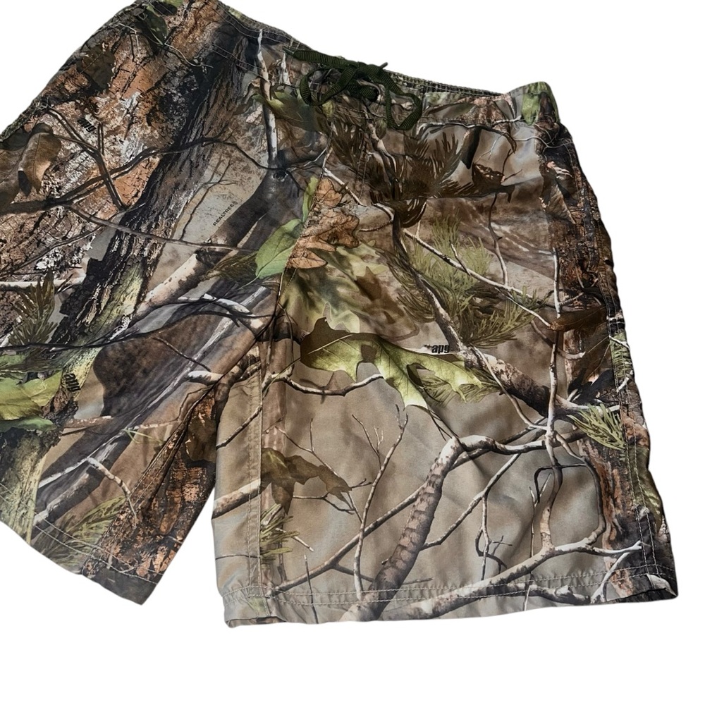 RealTree Camo Board Shorts Men’s Medium Swim Quick Dry Boating Outdoors - Picture 3 of 11